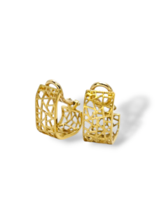 Mini argola Gaudí em ouro 18k com clipe - comprar online