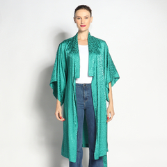 Kimono Longo | Seda Jacquard | Verde - Loja Fause Haten | Moda Masculina e Feminina | Vestuário e Jóias