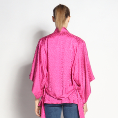 Imagem do Kimono Curto | Seda Jacquard | Rosa