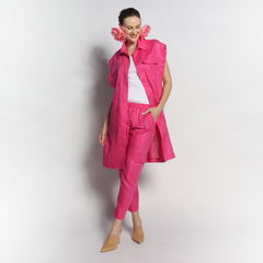 Colete Cargo | linho | Pink - Loja Fause Haten | Moda Masculina e Feminina | Vestuário e Jóias