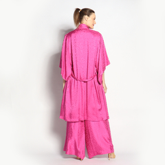 Kimono Longo | Seda Jacquard | Rosa - Loja Fause Haten | Moda Masculina e Feminina | Vestuário e Jóias