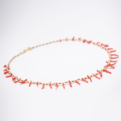 Colar Amalfi - Galhos de Coral Vermelho , Pérolas e Ouro 18k - comprar online