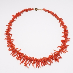 Colar Sardo - Galhos de Coral Vermelho e Ouro 18k - loja online