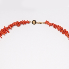 Colar Sardo - Galhos de Coral Vermelho e Ouro 18k - comprar online