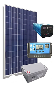 Kit Solar Con Inversor 1500w 220 V + 2 Bateria 110 Ah