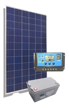 Kit Solar Panel 160w + Regulador 10a + Batería Gel 12v 55 Ah