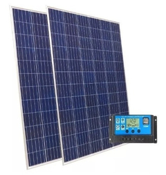 Kit Solar 2 Paneles 100w + Regulador 20a + Batería 12x100 Ah