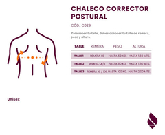 Chaleco Corrector Postural Espaldera Marca Dema - Home & Outlet