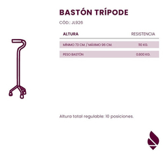 Bastón Tripode Regulable Dema - Home & Outlet