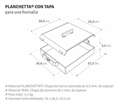 La Planchetta De Una Hornalla Con Tapa + Espátula + Pinza en internet