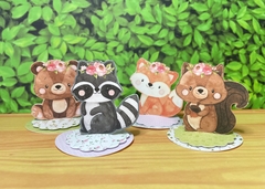 10 Aplique em pé 3D festa decoração Bosque Encantado menina - Print Drix Personalizados
