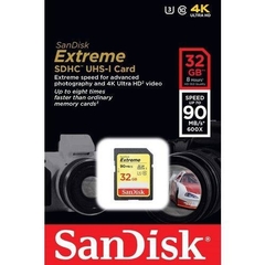 Cartão Memória Sd Hc Sandisk Extreme 32gb 90m/s 4k Lacrado