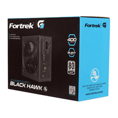 FONTE PC 400W FORTREK BLACK HAWK 80 PLUS WHITE
