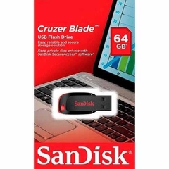 Pen Drive 64gb Sandisk Z50 Blade Sdcz50-064g Pronta Entrega