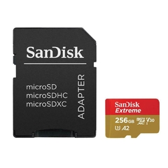 Cartao de Memoria Micro Sd 256gb Sandisk Extreme 2x1 4k Uhd 190mb/s