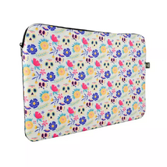 Case Notebook Bolso Frontal 14" Caveira Floral Reliza