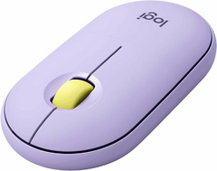 Mouse Office Sem Fio/ Bluetooth Silent Lilas Logitech Pebble M350 - comprar online