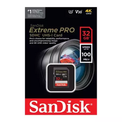 Cartao De Memoria SD 32GB Sandisk Extreme PRO 100Mb/s