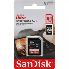 Cartao De Memoria SD 64GB Sandisk Ultra 100Mb/s
