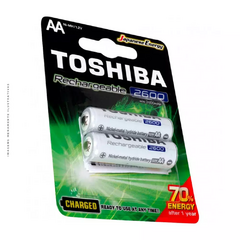 Pilha Recarregavel Toshiba 2600mah com 2 AA - comprar online