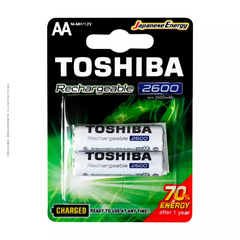 Pilha Recarregavel Toshiba 2600mah com 2 AA