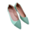 Sapatilha bico fino alongado Cinderella Foot verde