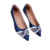 Sapatilha  Cinderella Foot Luxo cruzada Azul