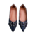Sapatilha bico fino alongada Cinderella Foot Pedraria Preta