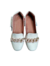 Sapatilha bico quadrado Nude com corrente Cinderella Foot na internet