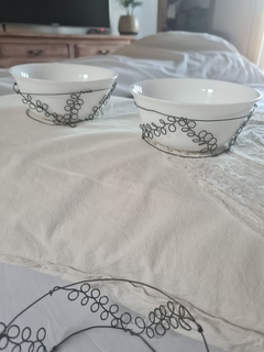Bowls cerámica alambradas x 2 - comprar online