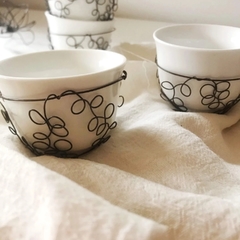 Bowls cerámica alambradas x 2