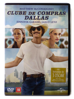 DVD Clube de Compras Dallas Matthew McConaughey Jared Leto Original Jenniger Garner Steve Zahn Jean-Marc Vallée