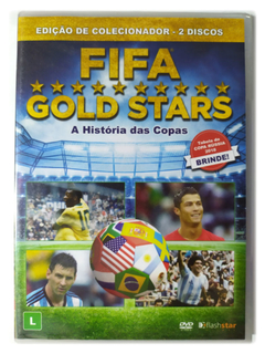 DVD Fifa Gold Stars A História Das Copas Novo Duplo Original Edição de Colecionador Richard Horne Mark Harrowell Fifa