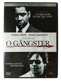 Dvd O Gângster Russel Crowe Denzel Washington Ridley Scott Original Cuba Gooding Jr Josh Brolin American Gangster