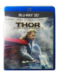 Blu-Ray 3D Thor O Mundo Sombrio Chris Hemsworth Idris Elba Original Natalie Portman Tom Hiddleston Anthony Hopkins