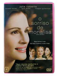 DVD O Sorriso de Monalisa Julia Roberts Kirsten Dunst Original Stiles Maggie Gyllenhaal Mona Lisa Smile Mike Newel
