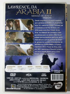 Dvd Lawrence Da Arábia Ii Missão De Risco Ralph Fiennes Original - comprar online