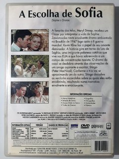 DVD A Escolha De Sofia Sophie s Choice Alan J Pakula Meryl Streep Kevin Kline Peter MacNicol Original - comprar online
