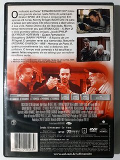 DVD A Última Noite Edward Norton 25th Hour Original Spike Lee - comprar online
