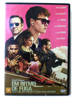 DVD Em Ritmo De Fuga Ansel Elgort Kevin Spacey Jon Hamm Original Baby Driver Lily James Jamie Foxx Edgar Wright
