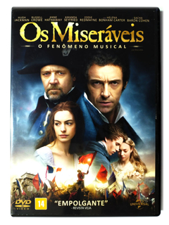 DVD Os Miseráveis Hugh Jackman Russell Crowe Anne Hathaway Original Tom Hooper