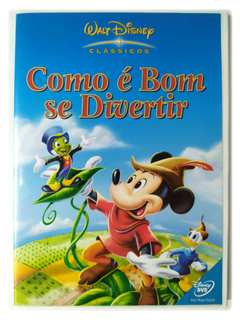 DVD Como É Bom Se Divertir Walt Disney Clássicos 1947 Original Pateta Grilo Falante Pato Donald Mickey