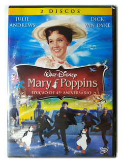 DVD Mary Poppins Julie Andrews Dick Van Dyke Duplo 1964 Novo Original Walt Disney Edição 45° Aniversário