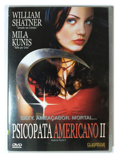 DVD Psicopata Americano II William Shatner Mila Kunis 2 Original American Psycho Morgan J. Freeman