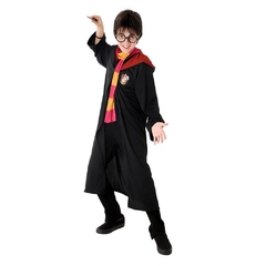 Fantasia Harry Potter Infantil Grifinória Original com Cachecol e Óculos - Harry