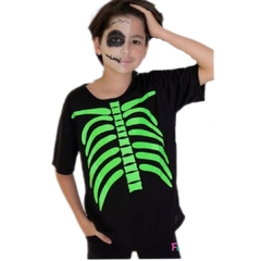 Fantasia Camiseta Esqueleto
