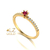 Anel Solitario Paris Rubi e Diamantes Ouro 18k - comprar online