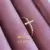 Anel cruz cravejada delicado Ouro 18k - loja online