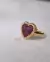 Anel "Ruby Heart" Coração com Rubi e Diamantes em Ouro 18k - comprar online