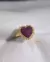 Anel "Ruby Heart" Coração com Rubi e Diamantes em Ouro 18k